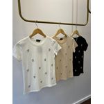 T-shirt Aplicação Shine - Off White