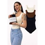 Kit BASICMATCH | 3 Bodys Decote Real 