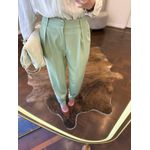 Calça Alfaiataria Cenoura Zíper - Verde 