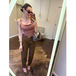 Calça Alfaiataria Cenoura Zíper - Marrom 