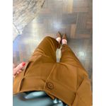 Calça Alfaiataria Cenoura Zíper - Marrom 