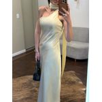 Vestido Cetim Maroca - Amarelo Manteiga