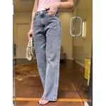 Calça Jeans Wide Black Marmorizada