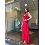 Vestido Decote V Costas Mirabela - Vermelho