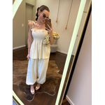 Conjunto Capri Lastex Marrant - Creme