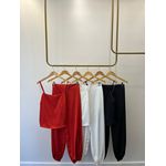 Conjunto Acetinado Betina - Vermelho