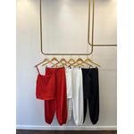 Conjunto Acetinado Betina - Vermelho