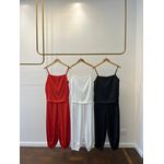 Conjunto Acetinado Betina - Vermelho