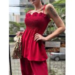Conjunto Capri Lastex Marrant - Vermelho