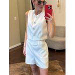 Conjunto Alfaiataria Botão Joia - Branco 