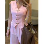 Conjunto Alfaiataria Zurique - Rosa Bebê 