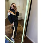 Conjunto Moletom Preto e Cappuccino 