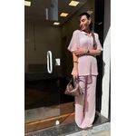 Conjunto Tricot Luísa - Rosa Bebê 