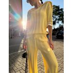 Conjunto Polo Emília - Amarelo Manteiga 