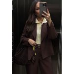 Conjunto Alfaiataria Lya - Marrom 