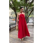 Vestido Red Longo Frente Única Argola 