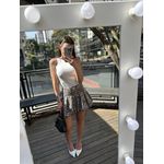 Saia Balonê Alfaiataria Animal Print 