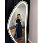 Vestido Longo Frente Única Amarração Pescoço 