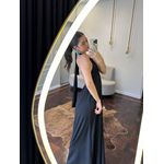 Vestido Longo Frente Única Amarração Pescoço 