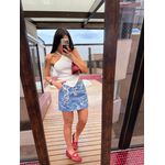  Shorts-Saia Alfaiataria Jacquard - Azul