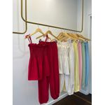Conjunto Capri Lastex Marrant - Vermelho