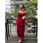 Conjunto Capri Lastex Marrant - Vermelho