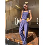 Conjunto Alfaiataria Bordado Olympia - Azul Marinho