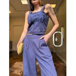 Conjunto Alfaiataria Bordado Olympia - Azul Marinho