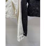 Jaqueta Cropped Micropaetê Redondo - Off White 