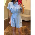 Macaquinho Alfaiataria Estética Utilitária - Azul Bebê