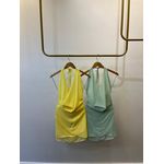 Macaquinho Gola Boba Giallo - Verde Menta