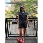 Macaquinho Jeans Estonado Black