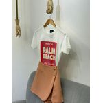 Shorts-Saia Alfaiataria Botão Orgânico - Pêssego 