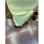 Saia Cetim e Renda Assimétrica - Amarelo Manteiga 