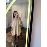 Vestido Chiffon Amarração Pescoço 