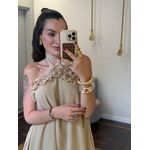 Vestido Chiffon Amarração Pescoço 