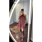 Vestido Chiffon Amarração Pescoço 