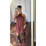 Vestido Chiffon Amarração Pescoço 