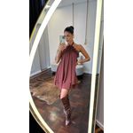 Vestido Chiffon Amarração Pescoço 