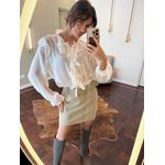 Saia Chamois Emborrachado - Cinto Largo Gelo