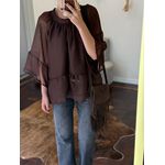 Bata Chiffon Ampla - Marrom 