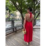 Vestido Red Longo Frente Única Argola 