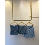 Shorts Jeans Mom Basic - Barra a Fio 