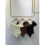 Kit 3 Bodys Decote Assimetria BASICMATCH 