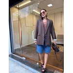 Blazer Alfaiataria Urbane - Marrom Café 