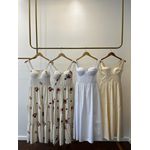 Vestido Linho Meia-Taça Bordado