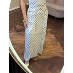 Vestido Poá Midi de Alça Heloísa - Off White 