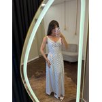 Vestido Poá Midi de Alça Heloísa - Off White 