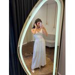 Vestido Poá Midi de Alça Heloísa - Off White 