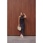 Vestido Tule Nadador Poá - Preto com Poá Branco 